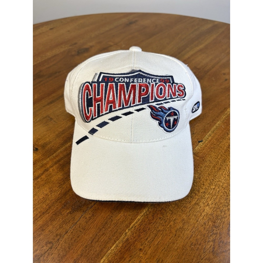 Vintage 1999 Tennessee Titans AFC Conference Champions Hat SPL 28 White NFL Cap